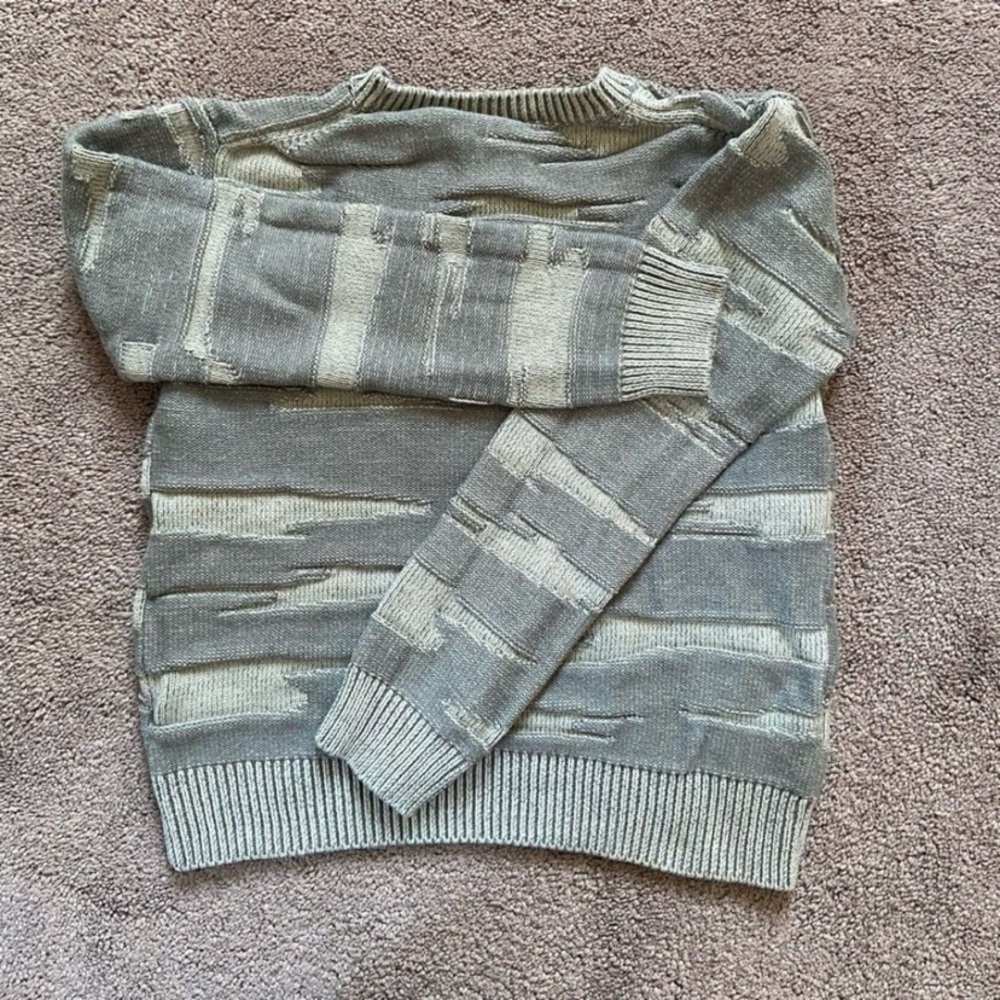 Crewcuts boys green chunky knit Crewneck Sweater 5/6 - Picture 2 of 5